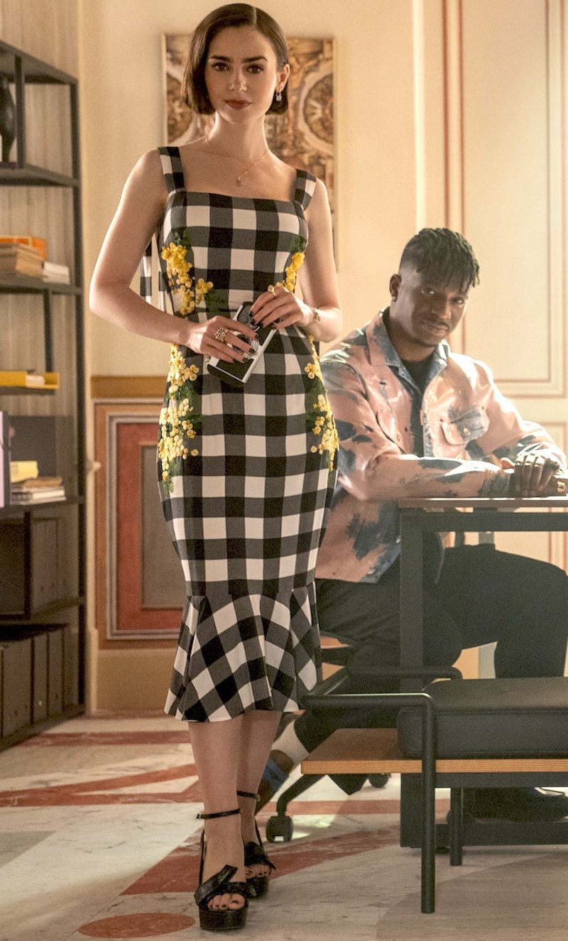 The Dolce & Gabbana plaid midi dress (Episode 4)