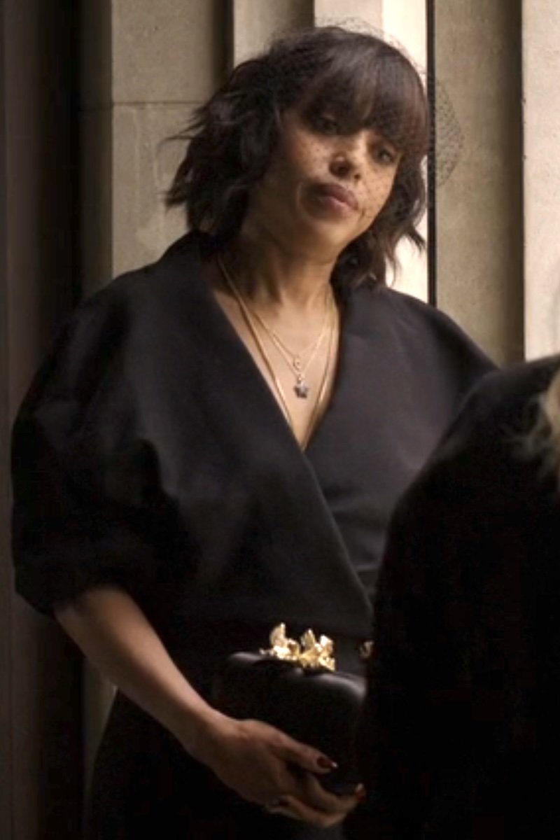 Eleanor's Black Wrap Dress (Episode 1)