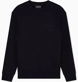 Emporio Armani Double-knit sweatshirt with maxi embroidery ASV