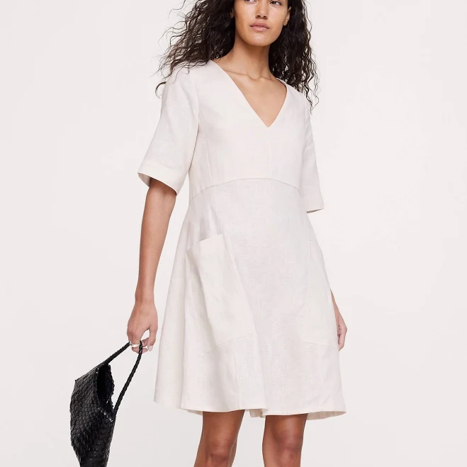 Banana Republic Women's Linen Pocket Mini Dress