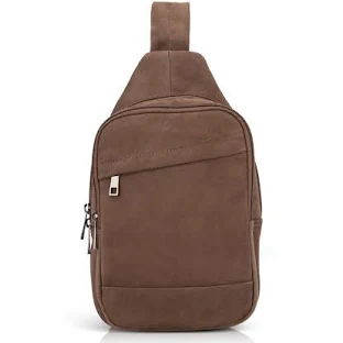 Brown Diagonal Back Leather Bag